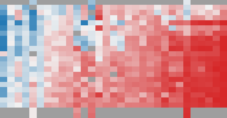 AbstentionBench response matrix: AI models (rows) against items (columns)